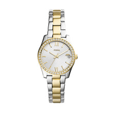 Load image into Gallery viewer, Fossil Stainless Steel 2 Tone Strap, Silver Tone Dial, Date SKU 4002042
