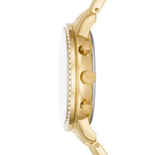 Load image into Gallery viewer, Fossil Ladies Gold Tone Stainless Steel Strap, CZ Case, Date, Mini Dials SKU 4002045
