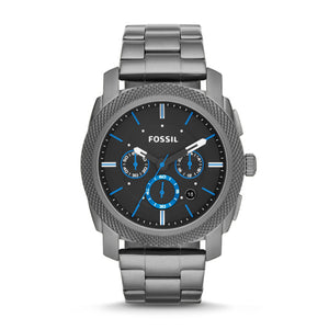 Fossil Gents Watch Stainless Steel Strap, Black Dial, Multi Dials, Blue Ascents SKU 4002167