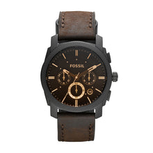 Load image into Gallery viewer, Fossil Gents Watch Brown Leather Strap, Black Dial, Date, Multi Dials SKU 4002174
