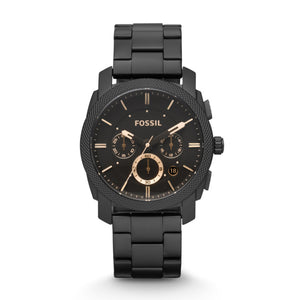 Fossil Gents Watch Stainless Steel Black Tone Strap, Black Dial, Date, Multi Dials SKU 4002181
