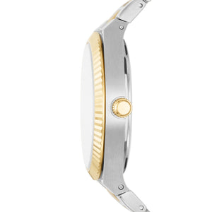 Ladies Fossil Watch Stainless steel silver & gold 2 tone, silver tone dial SKU 4002304