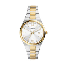 Load image into Gallery viewer, Ladies Fossil Watch Stainless steel silver &amp; gold 2 tone, silver tone dial SKU 4002304
