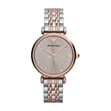 Load image into Gallery viewer, Armani Ladies Watch Stainless Steel Silver &amp; Rose Tone Strap, Grey Dial SKU 4005008
