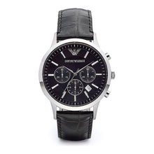 Load image into Gallery viewer, Armani Gents Watch Black Leather Strap, Black Dial, Date, Multi Dials SKU 4005029
