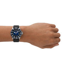 Load image into Gallery viewer, Gents Armani Watch Black Leather strap, Blue dial  SKU 4005202
