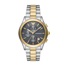 Load image into Gallery viewer, Gents Armani Watch Stainless steel 2 tone strap, Grey dial, mini dials, date  SKU 4005203
