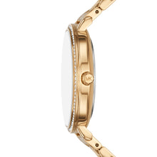 Load image into Gallery viewer, Michael Kors Ladies Stainless Steel Gold Tone Watch, Pattern Dial SKU 4010087
