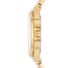 Load image into Gallery viewer, Michael Kors Ladies Stainless Steel Gold Tone Watch, Stone Set Case SKU 4010088
