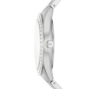 Ladies Michael Kors Watch Stainless steel Silver tone strap, Stone set dial SKU 4010100