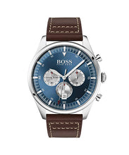 Load image into Gallery viewer, Gents Hugo Boss Watch Brown Leather Strap, Blue Dial &amp; Silver Tone Multi Dials SKU 4012044

