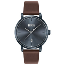 Load image into Gallery viewer, Gents Hugo Boss Watch Brown Leather Strap, Grey Dial, Date SKU 4012054
