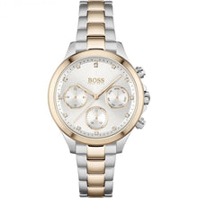 Load image into Gallery viewer, Ladies Hugo Boss Watch Stainless Steel Silver &amp; Rose Tone Strap, White Dial, Mini Dials SKU 4012061
