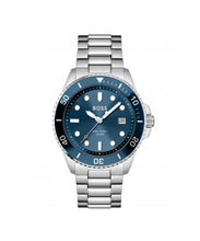 Load image into Gallery viewer, Gents Hugo Boss Watch Stainless Steel Silver Tone Strap, Blue Dial/Case, Date SKU 4012090
