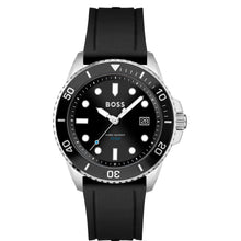 Load image into Gallery viewer, Gents Hugo Boss Watch Black Rubber Strap, Black Dial/Case, Date SKU 4012091
