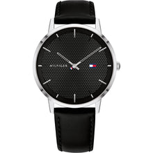 Load image into Gallery viewer, Gents Tommy Hilfiger Watch Black Leather Strap Black Dial SKU 4016136
