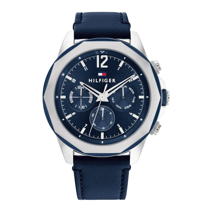 Tommy Hilfiger Gents Navy Leather Strap, Navy Dial Watch, SKU 4016278