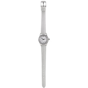 White Strap Stone Set Stainless Steel Silver Tone Dial First Holy Communion Watch SKU 4017011