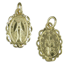Load image into Gallery viewer, 9ct Gold Fancy Edge Miraculous Medal SKU 1544014
