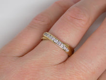 Load image into Gallery viewer, 9ct Yellow Gold Channel Set Round Brilliant Diamonds Fancy Wedding/Eternity Ring 0.25ct SKU 4501003
