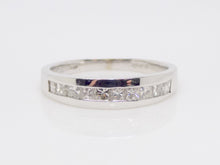 Load image into Gallery viewer, 18ct White Gold Channel Set Princess Cut Diamonds Wedding/Eternity Ring 0.50ct SKU 8802035
