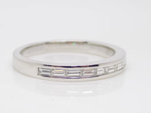 Load image into Gallery viewer, 18ct White Gold Channel Set Emerald Cut Diamonds Wedding/Eternity Ring 0.36ct SKU 8802134
