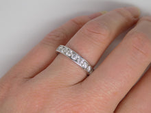 Load image into Gallery viewer, 18ct White Gold Channel Set Round Brilliant Diamonds Wedding/Eternity Ring 1.00ct SKU 8802036
