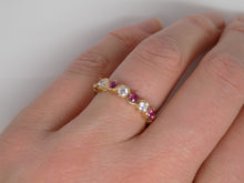 Load image into Gallery viewer, 9ct Yellow Gold Ruby and Diamond Fancy Wedding/Eternity Ring SKU 5606048
