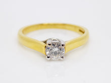 Load image into Gallery viewer, 18ct Yellow Gold Round Brilliant Diamond Solitaire Engagement Ring 0.33ct SKU 8803124
