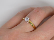 Load image into Gallery viewer, 18ct Yellow Gold Round Brilliant Diamond Solitaire Engagement Ring 0.33ct SKU 8803124
