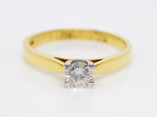 Load image into Gallery viewer, 18ct Yellow Gold Round Brilliant Diamond Solitaire Engagement Ring 0.33ct SKU 8803127
