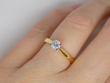 Load image into Gallery viewer, 18ct Yellow Gold Round Brilliant Diamond Solitaire Engagement Ring 0.33ct SKU 8803127
