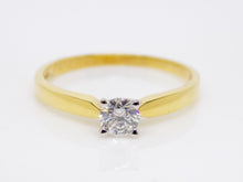 Load image into Gallery viewer, 18ct Yellow Gold Round Brilliant Diamond Solitaire Engagement Ring 0.33ct SKU 8803084
