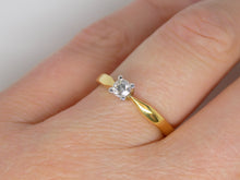 Load image into Gallery viewer, 18ct Yellow Gold Round Brilliant Diamond Solitaire Engagement Ring 0.15ct SKU 8803156
