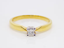 Load image into Gallery viewer, 18ct Yellow Gold Princess Cut Diamond Solitaire Engagement Ring 0.15ct SKU 8803091
