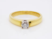 Load image into Gallery viewer, 18ct Yellow Gold Round Brilliant Diamond Solitaire Engagement Ring 0.25ct SKU 8803155
