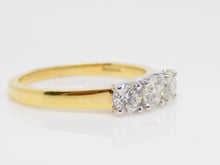 Load image into Gallery viewer, 18ct Yellow Gold 3 Round Brilliant Diamond Engagement Ring 0.75ct SKU 8803073
