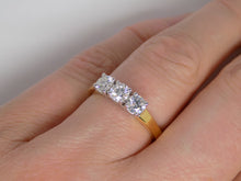 Load image into Gallery viewer, 18ct Yellow Gold 3 Round Brilliant Diamond Engagement Ring 0.75ct SKU 8803073
