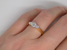 Load image into Gallery viewer, 18ct Yellow Gold 3 Round Brilliant Diamonds Engagement Ring 0.50ct SKU 8803122
