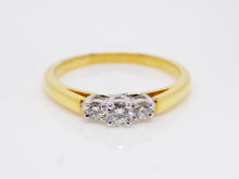 Load image into Gallery viewer, 18ct Yellow Gold 3 Round Brilliant Diamonds Engagement Ring 0.25ct SKU 8803068
