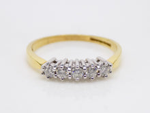 Load image into Gallery viewer, 18ct Yellow Gold 5 Round Brilliant Diamonds Engagement Ring 0.25ct 8802123
