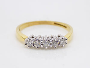 18ct Yellow Gold 5 Round Brilliant Diamonds Engagement Ring 0.25ct 8802123