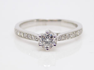 18ct White Gold Round Brilliant Diamond Engagement Ring 0.50ct SKU 8802007