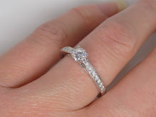 Load image into Gallery viewer, 18ct White Gold Diamond Shoulders Round Brilliant Solitaire Engagement Ring 0.50ct SKU 8802079
