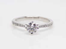 Load image into Gallery viewer, 18ct White Gold Diamond Shoulders Diamond Solitaire Engagement Ring 0.64ct SKU 6301014
