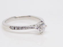 Load image into Gallery viewer, 18ct White Gold Diamond Shoulders Diamond Solitaire Engagement Ring 0.64ct SKU 6301014
