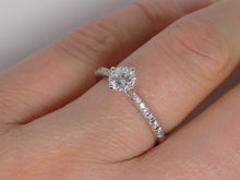 Load image into Gallery viewer, 18ct White Gold Diamond Shoulders Diamond Solitaire Engagement Ring 0.64ct SKU 6301014
