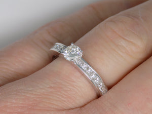 18ct White Gold Round Brilliant Diamond Engagement Ring 0.92ct SKU 8802022