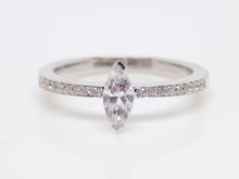 Load image into Gallery viewer, 18ct White Gold Marquise Diamond Shoulder Engagement Ring 0.41ct SKU 8802016
