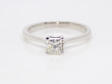 Load image into Gallery viewer, 18ct White Gold Princess Cut Solitaire Diamond Engagement Ring 0.37ct SKU 8803024
